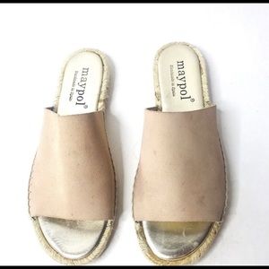 Maypol Anthropologie Suede One Band Espadrilles
